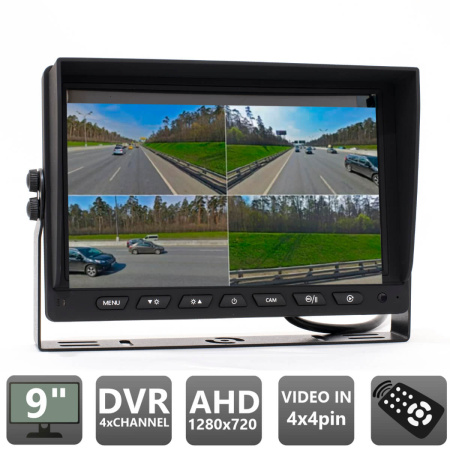 монитор с квадратором 9" для грузовиков и автобусов AVS0905DVR