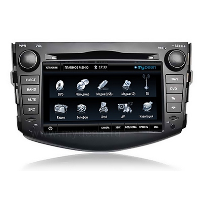  Штатное головное устройство MyDean 7138 для Toyota RAV4.
