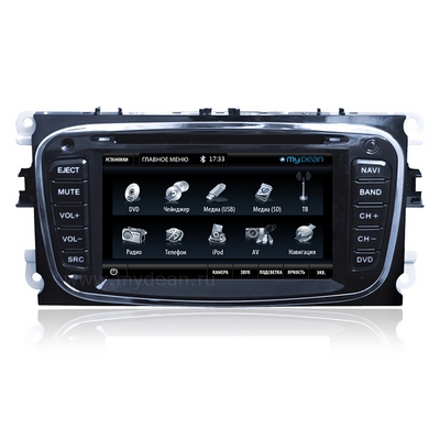  Штатное головное устройство MyDean 7112 для Ford Mondeo, Focus, S-MAX.